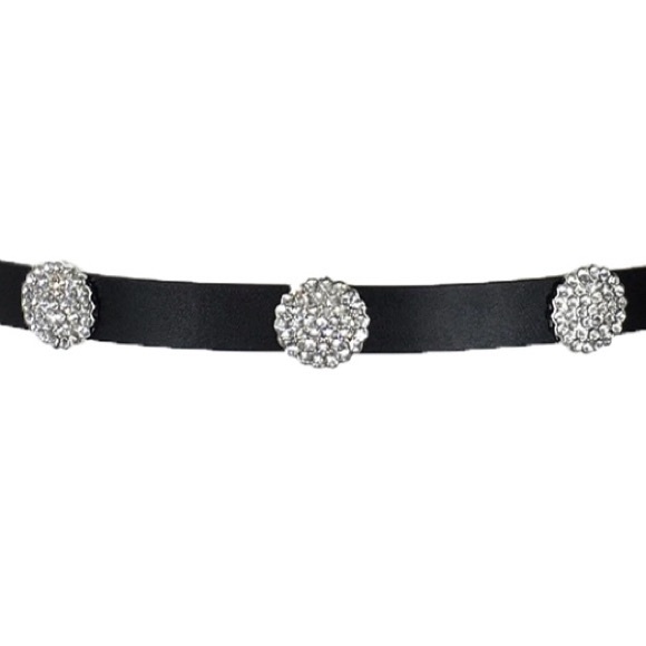 Kate Spade In the Loop Black Leather/Pave Belt - Picture 3 of 7